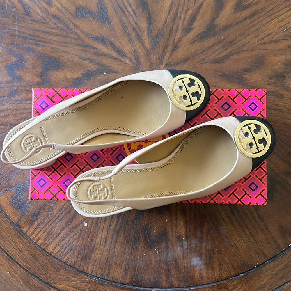 Tory Burch leather slingback pump